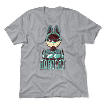 Robocat Men/Unisex T-Shirt in Athletic Heather color